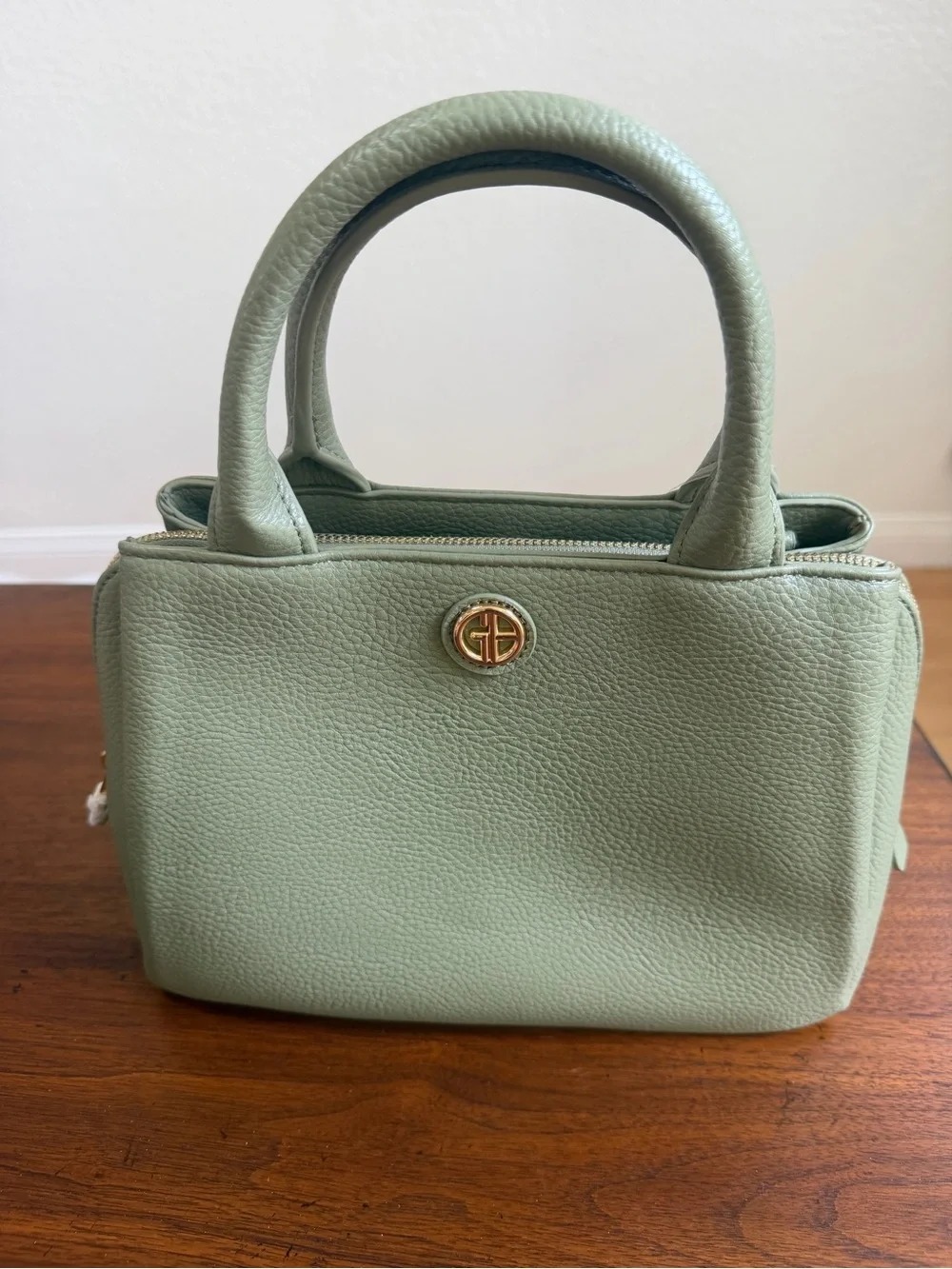 Giani Bernini Sage Green Pebbled Leather Top-Handle Satchel