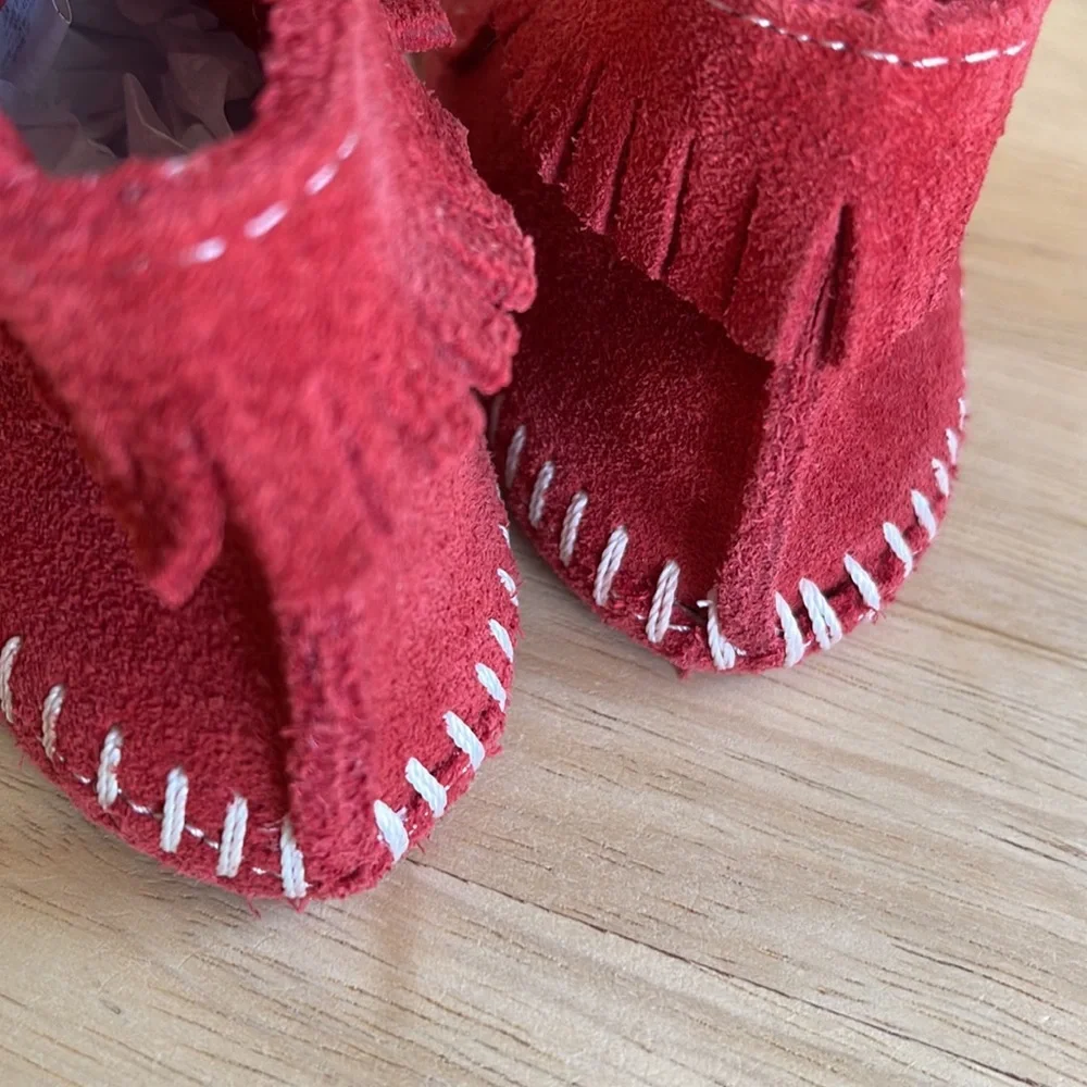 Minnetonka red suede