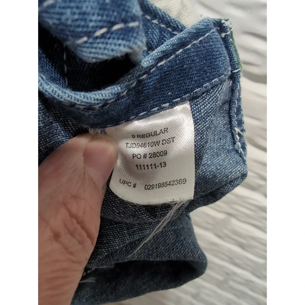 John Deere Denim Jean Bib Overalls Kids Youth Size 5 Outdoor Farmer Tractor Logo