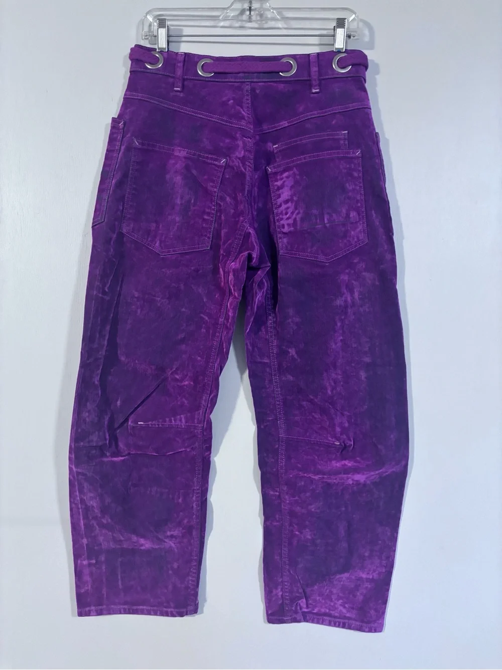 We The Free  Purple Velvet Cargo Pants