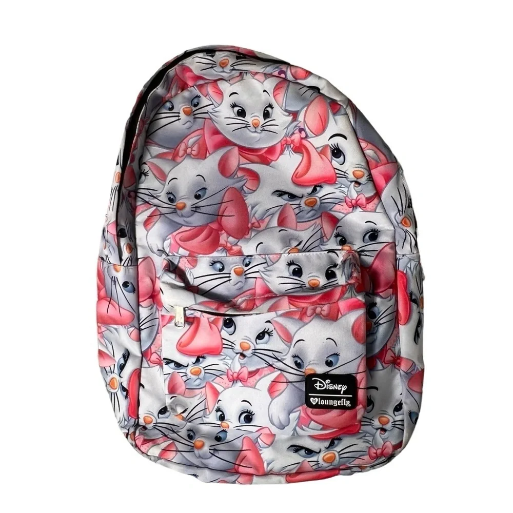 Disney Loungefly Marie Aristocats Bookbag Backpack Rare All Over Print