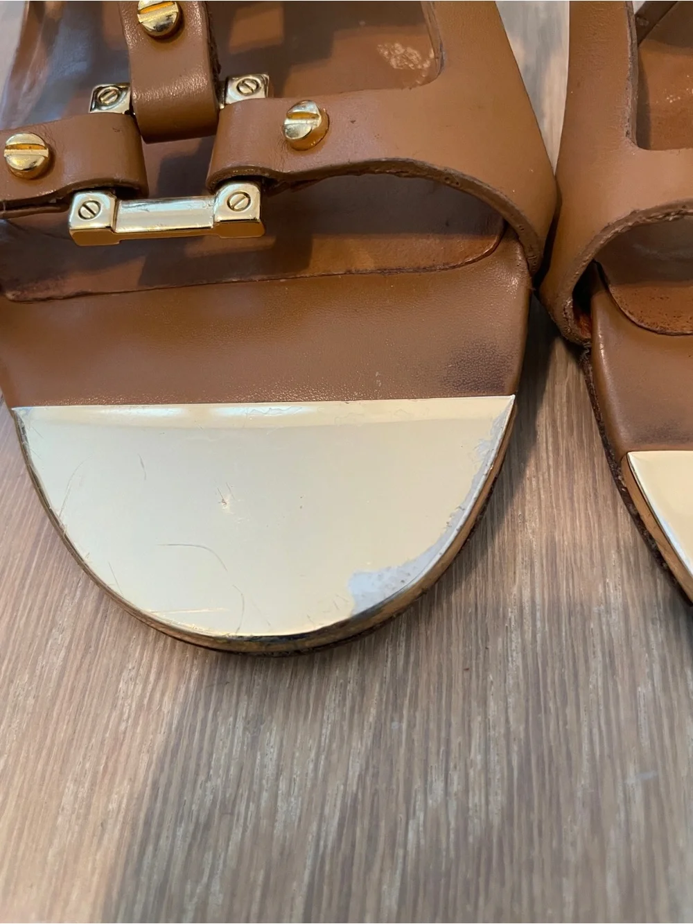 Tory Burch Francesca Leather Gladiator High-Heel Sandals - Size 10