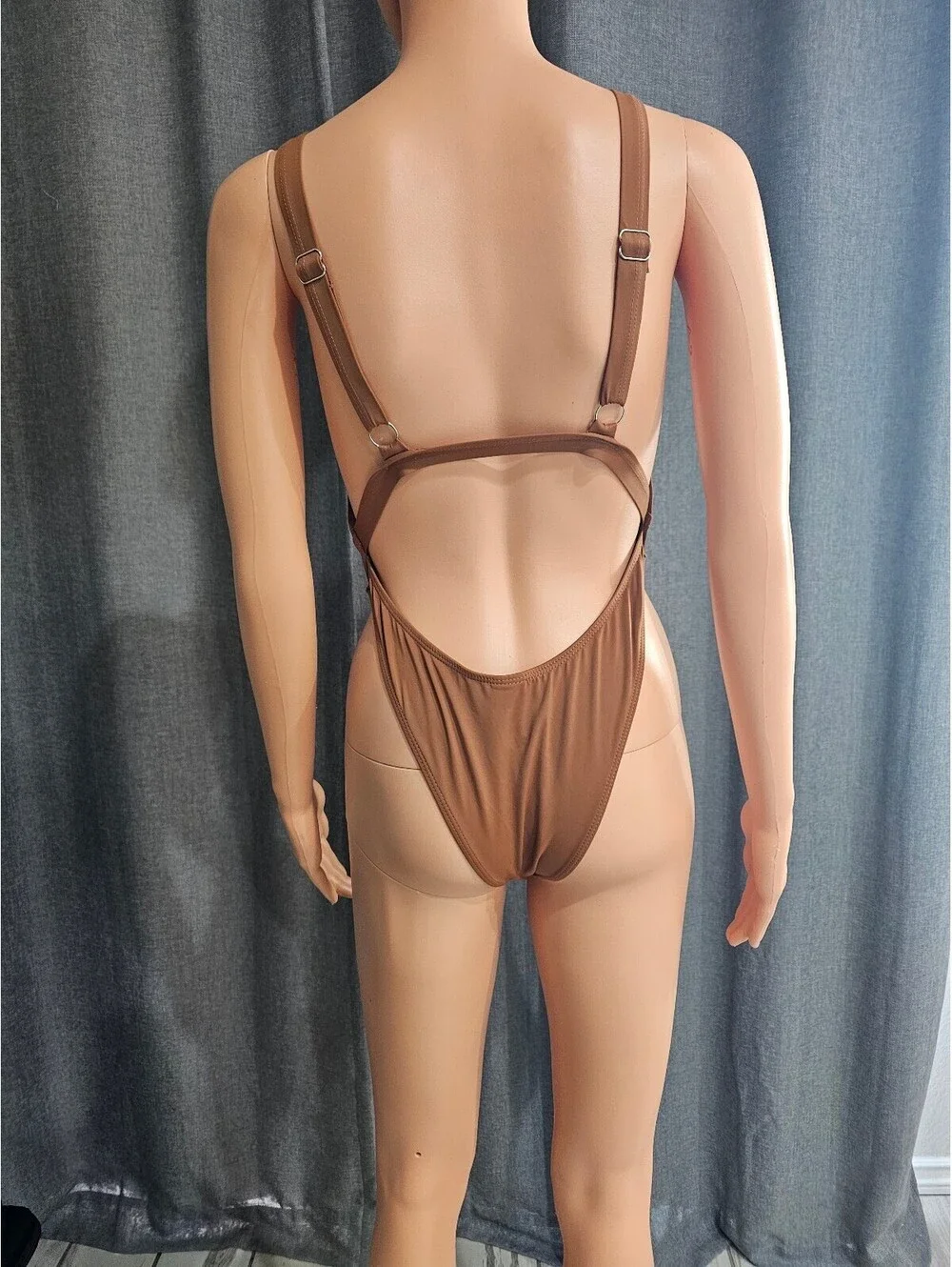 Matte Collection Mocha One-Piece Cutout Swimsuit Size S