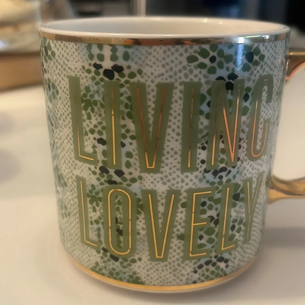New “Living Lovely” Coffee Mug by Anthropologie.