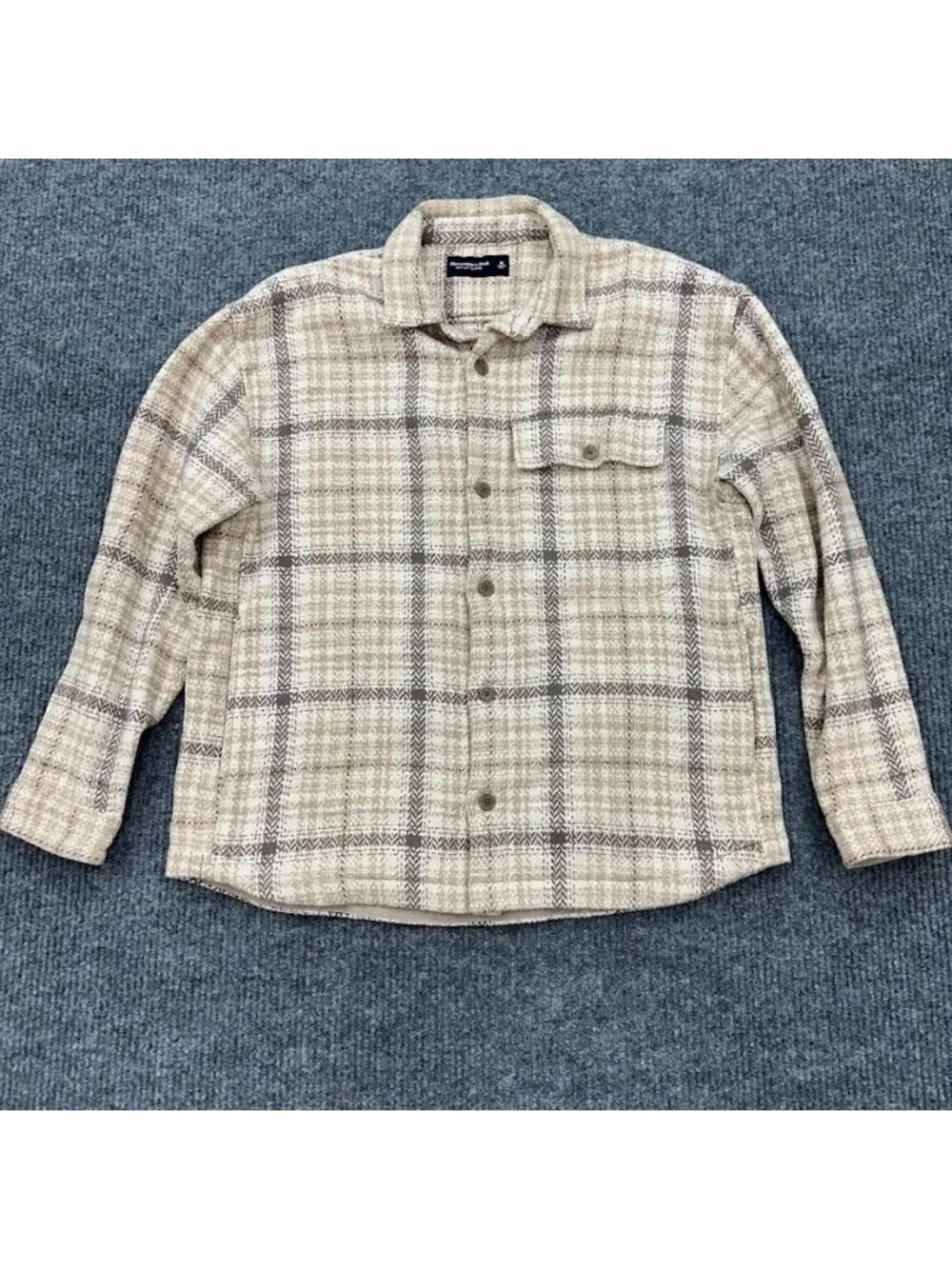 Abercrombie & Fitch Soft A&F Flannel Shacket Jacket Button Up Shirt Mens size XL