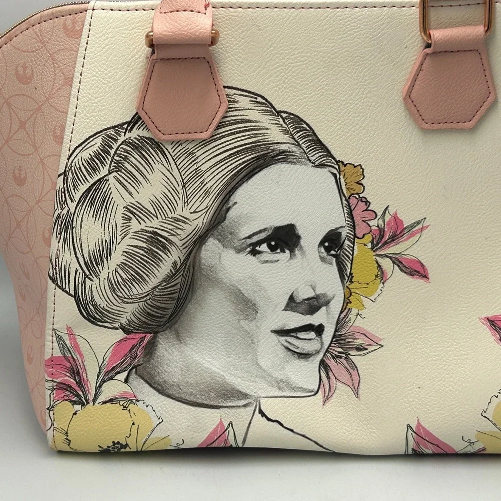 Loungefly Star Wars Princess Leia Handbag Disney Purse Pink Floral Hot Topic