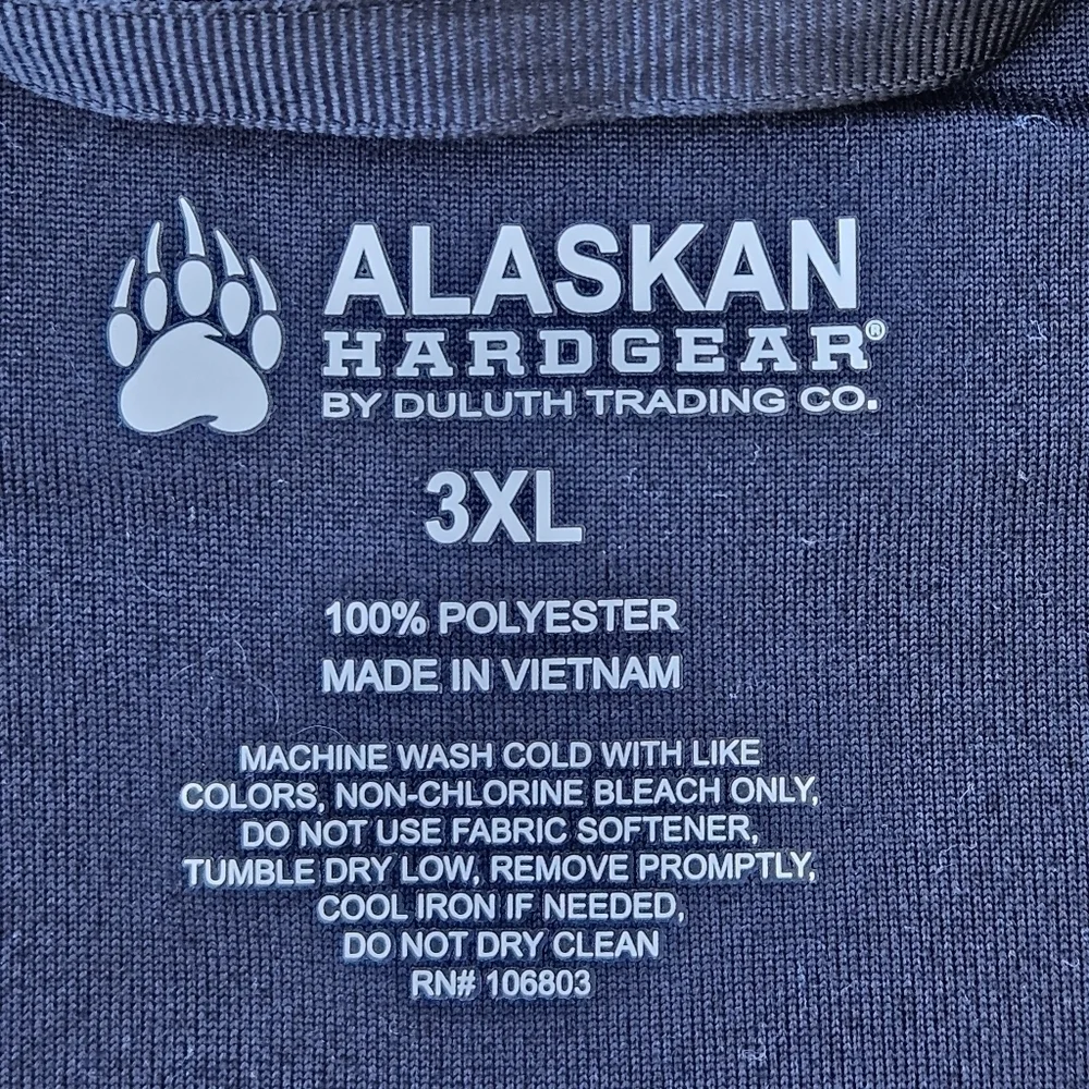 Duluth Trading Alaskan Hardgear GravelTec Full Zip Jacket Black Gray Mens 3X 3XL