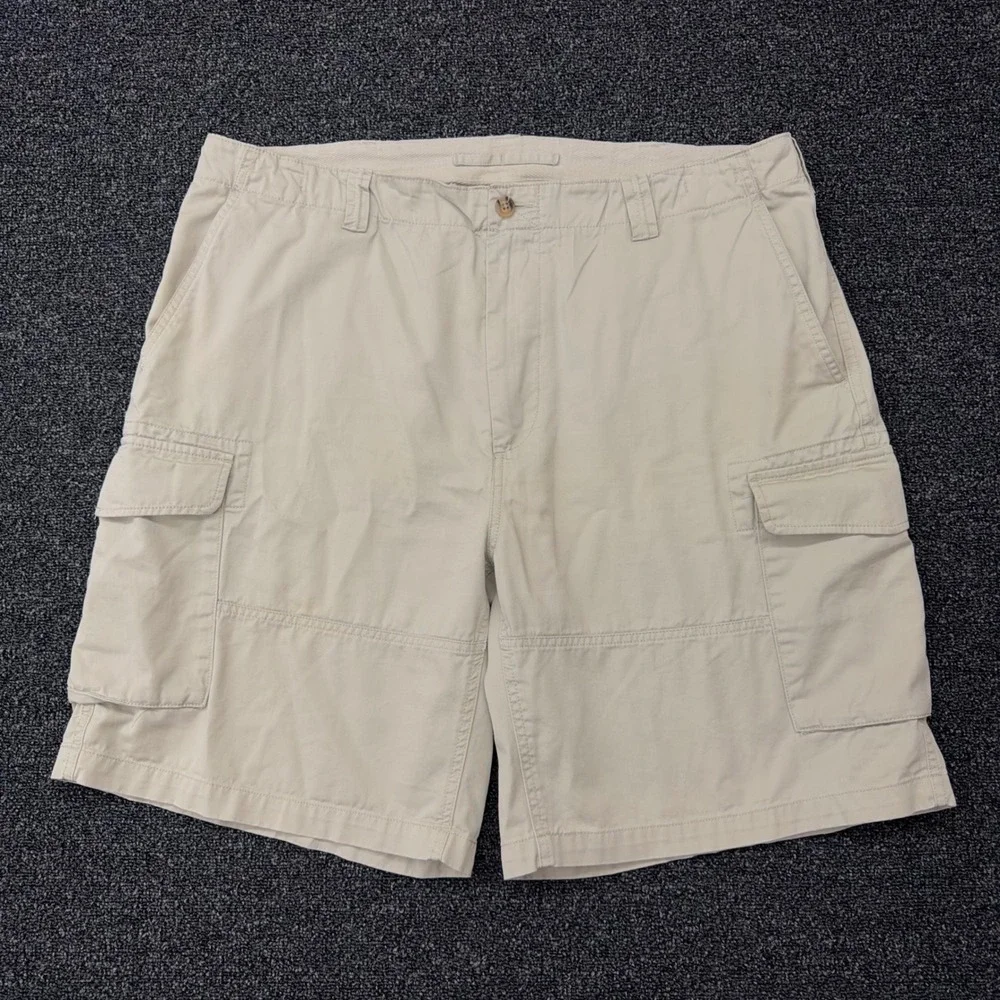 Polo Ralph‎ Lauren Mens Cargo Shorts Tan Khaki Relaxed Fit Cotton Size 40