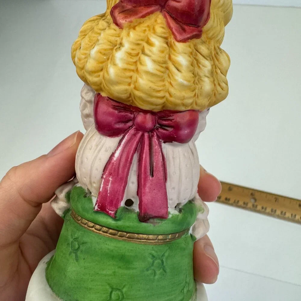 Vtg Pomander‎ Potpourri Holder Porcelain Jasco Girl Roses Pink Girly Victorian