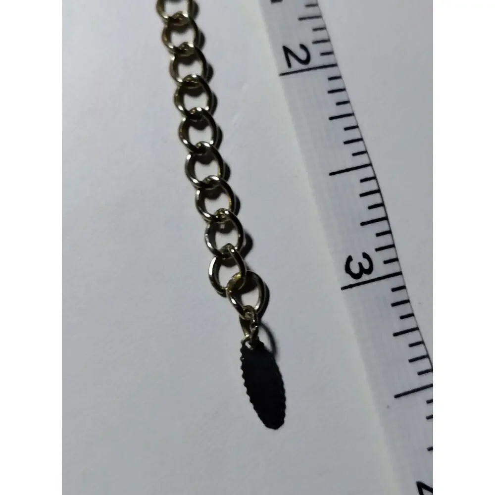 VCLM Gold Tone Charm Necklace Elephant Clover Horseshoe Boho Statement