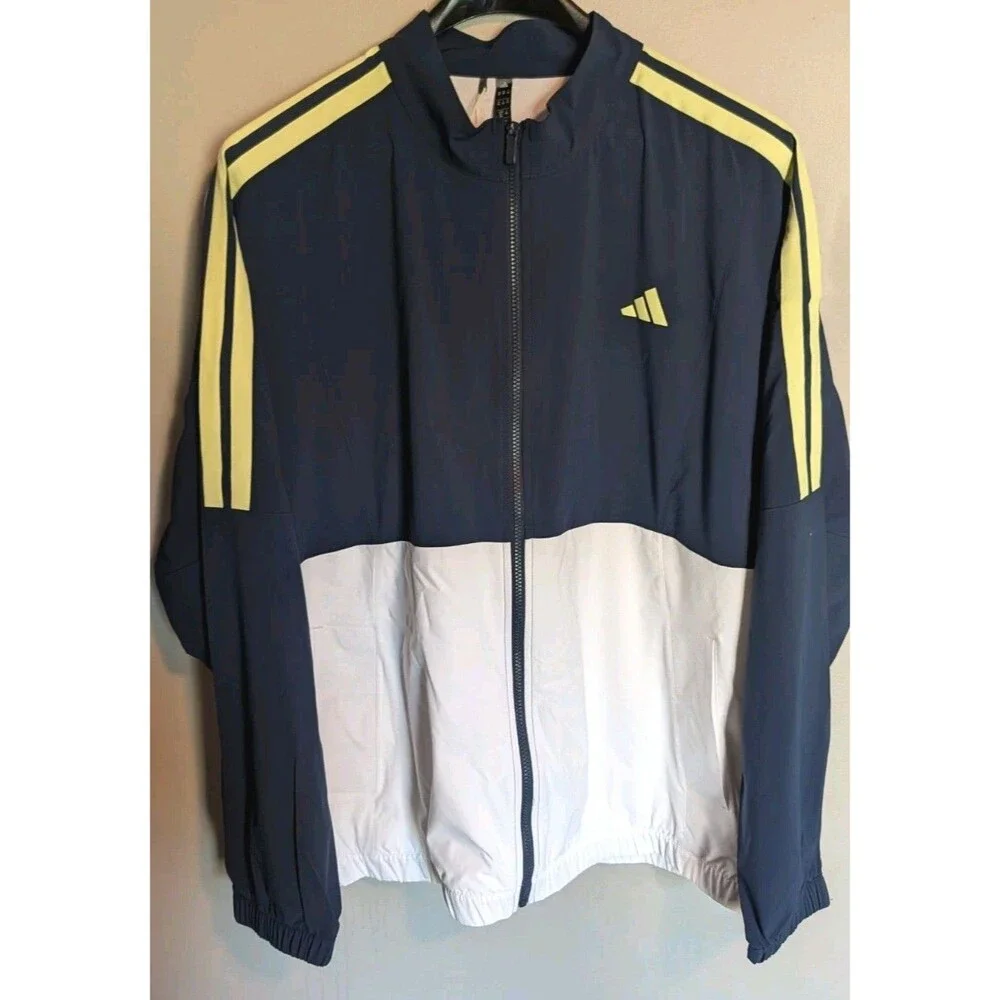 Adidas BEYOND TWISTWEAVE FULL-ZIP WINDBREAKER Men's Jackets Size 2XL NWT