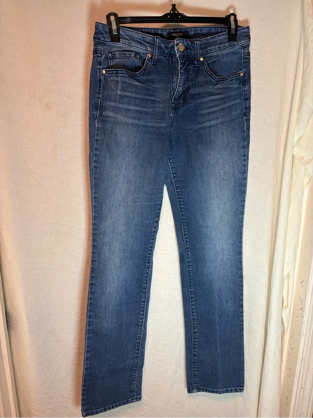 Nine West Rosemary Straight Jeans Dark Wash Women’s 6 Cute Pockets