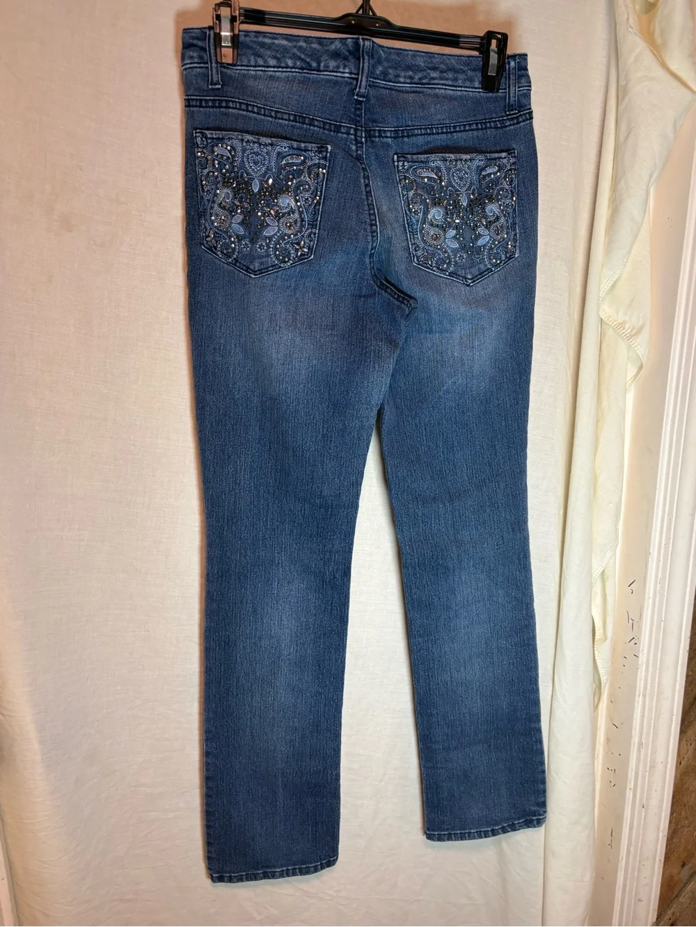 Nine West Rosemary Straight Jeans Dark Wash Women’s 6 Cute Pockets