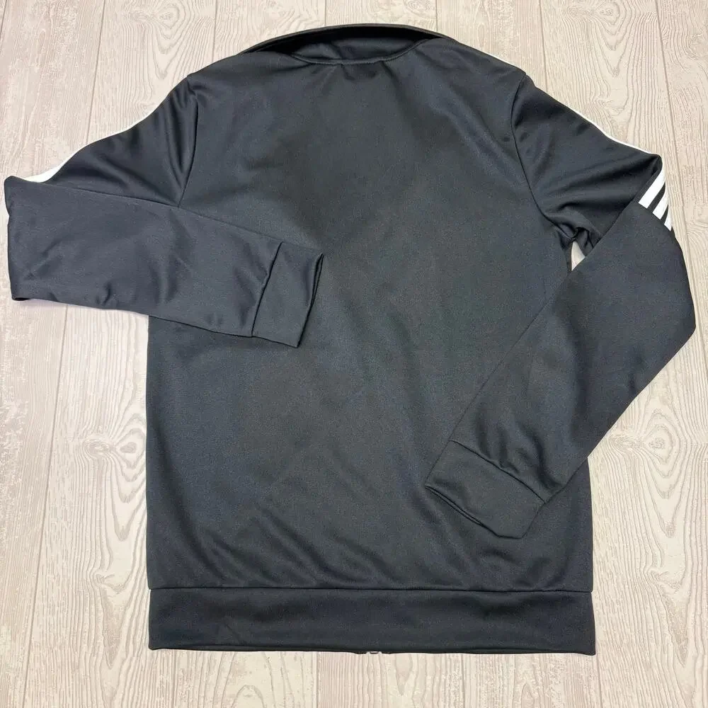 Black 3-Stripe Track Jacket Women's Size Small Full Zip Pockets NWT