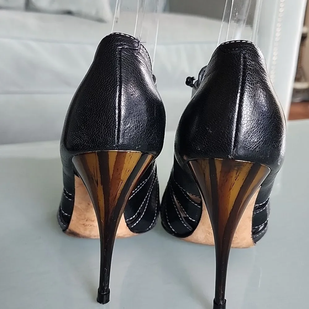 Giuseppe Zanotti Stivaletti Oxford Peep Toe Heels Size 36‎