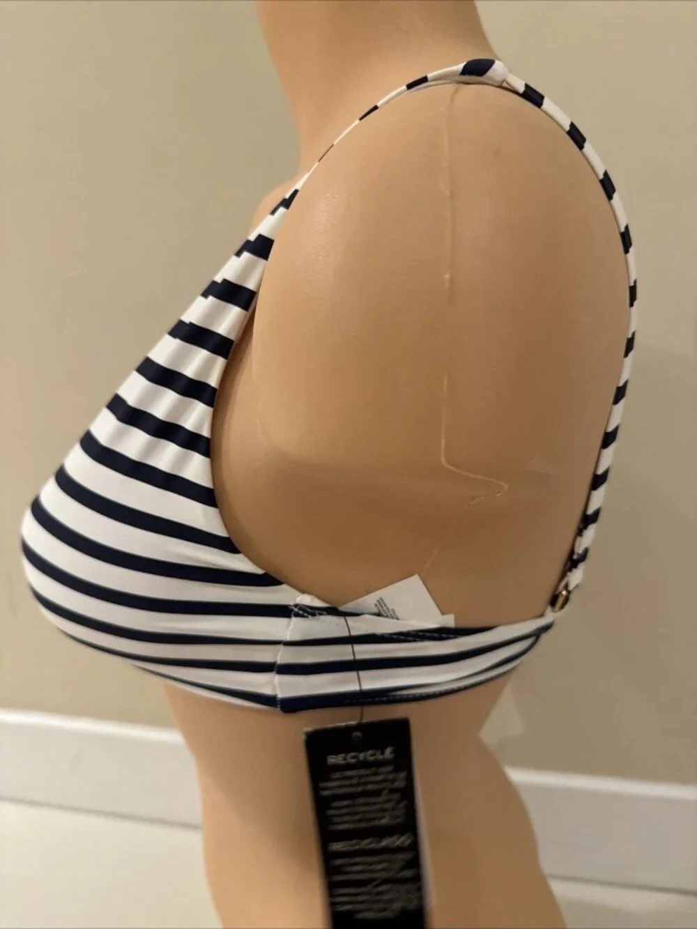 Lauren Ralph Lauren Bikini Top Women's 6 Luxe Striped Adjustable Strap DDR2679