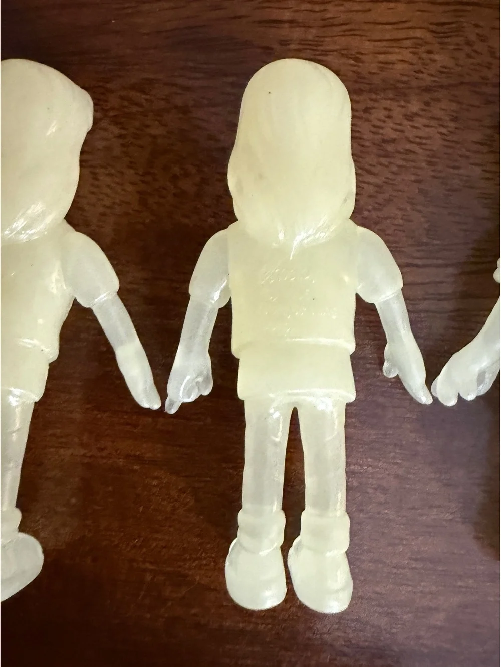 Set of 4 Vintage Glow-in-the-Dark Plastic Figurines