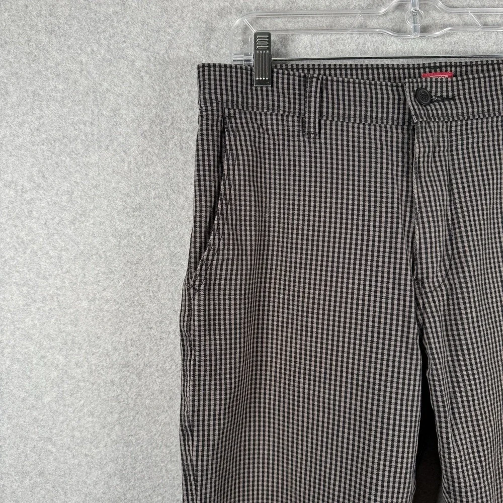 Levi's XX Chino Standard Taper Mens Gray Check Plaid Pants Casual 32 x 30