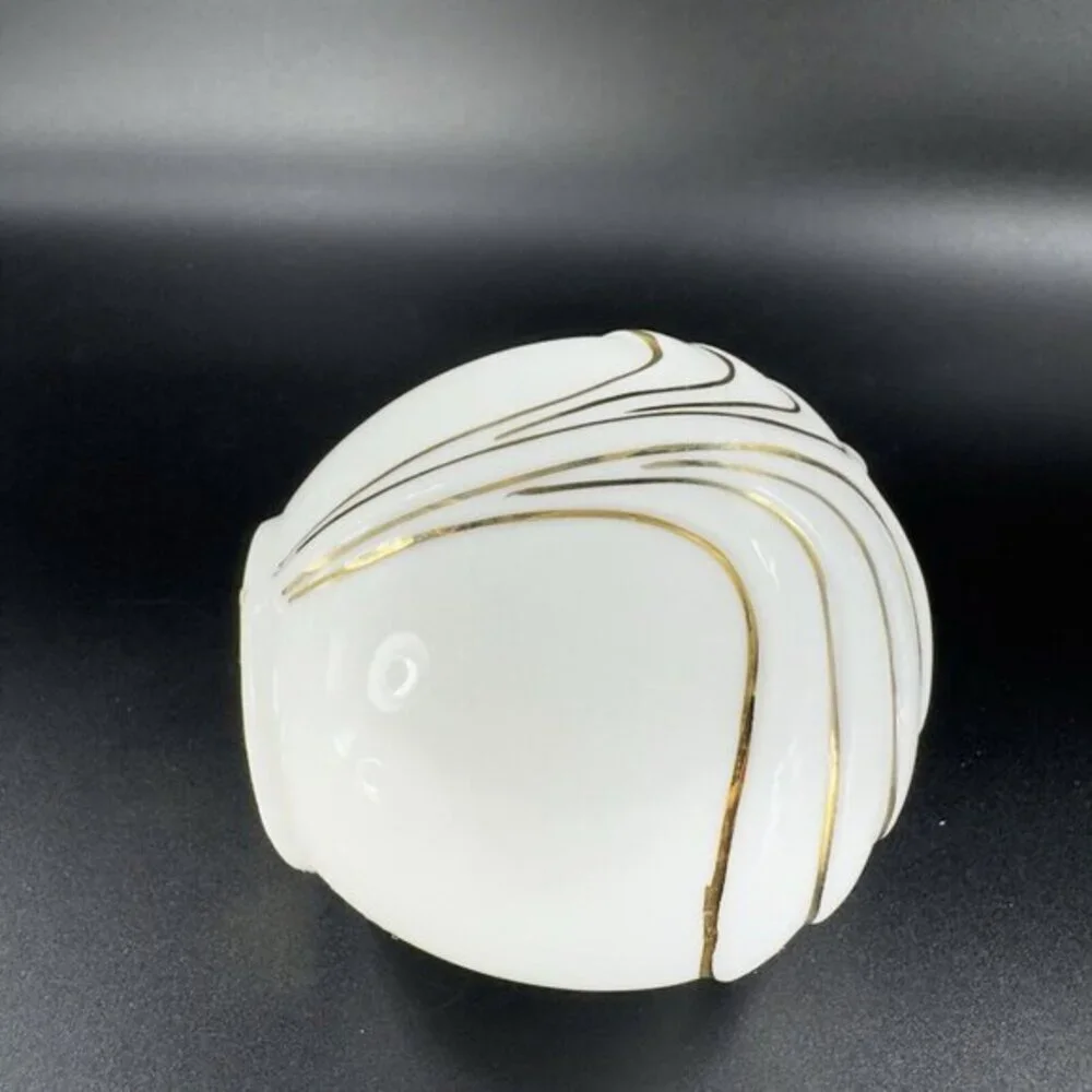 Vintage 1980s Y H Taiwan Fine Bone China Small Vase Vessel Gold Painted Vase VTG