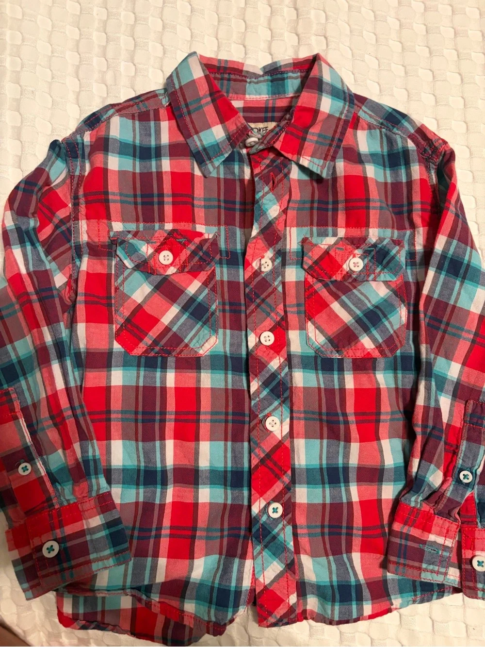 Oshkosh B,gosh/ Carters Plaid Button-Up Shirt Bundle for Kids