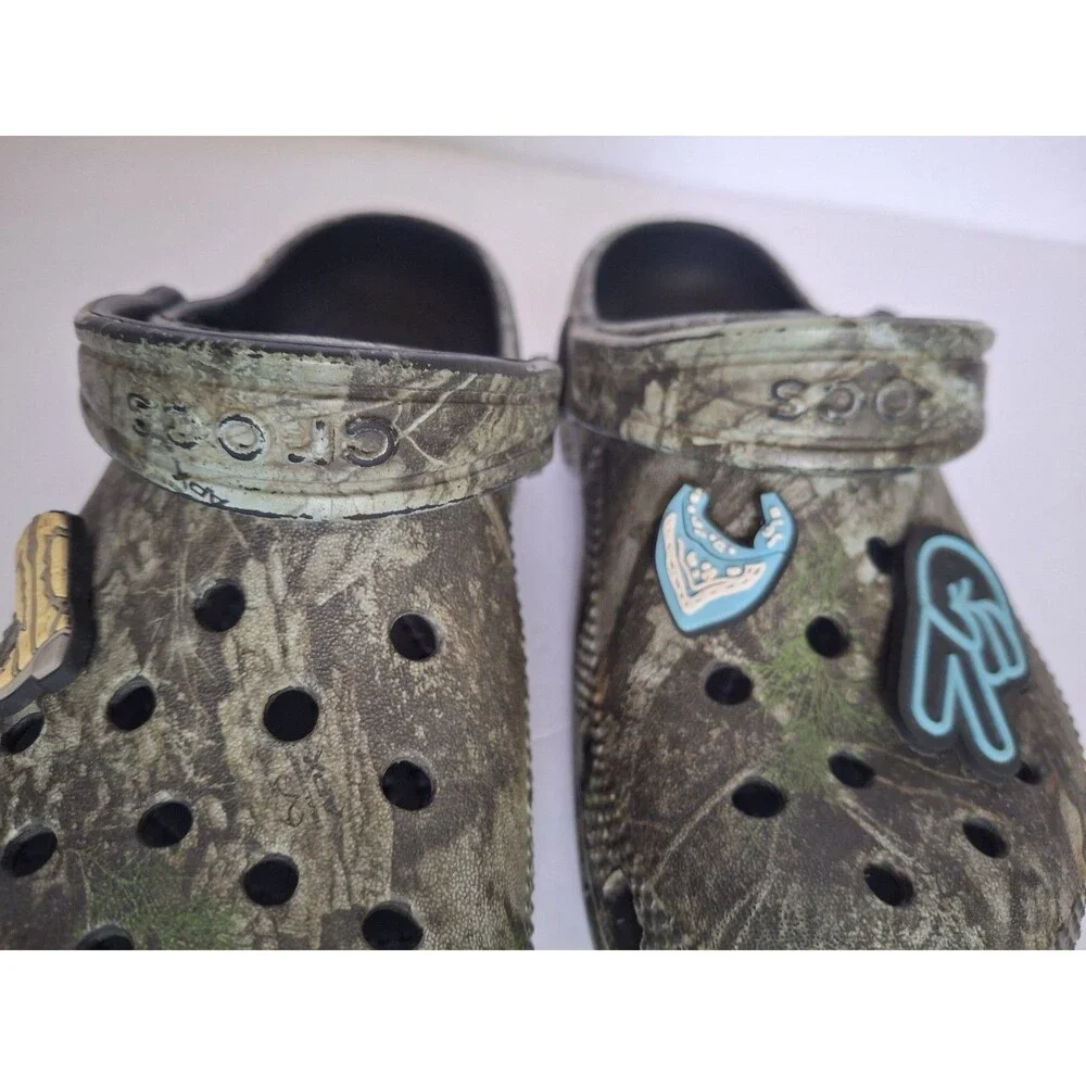 Crocs Kids Realtree APX Clog Shoes Camouflage Youth Size C12 Slip On Slides