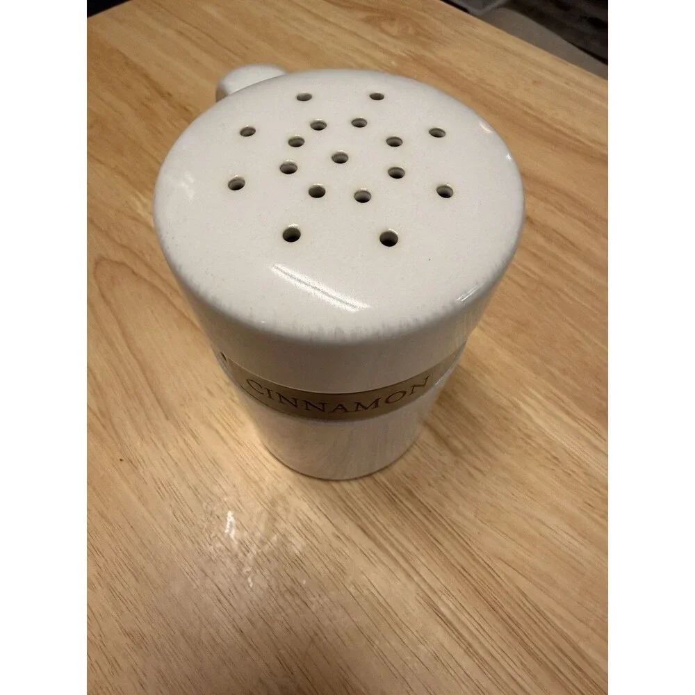 Pottery Barn Adjustable Ceramic Condiment Shaker Creamer Cocoa Cottagecore Home