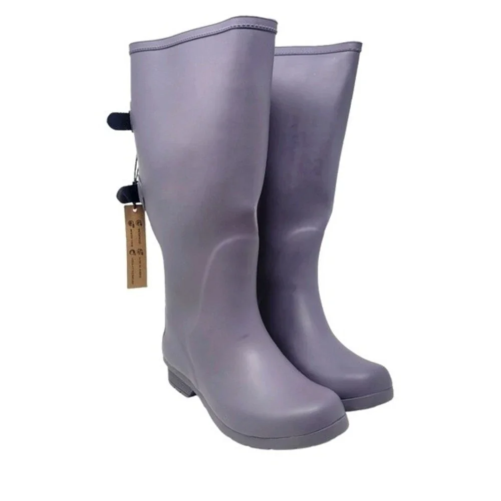 NWOB Chooka's Versa‎ Prima Wide Calf Mulberry Rainboots 6