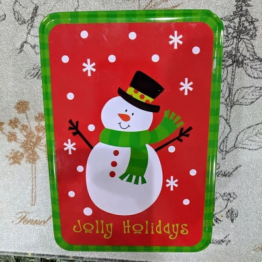 Jolly Holidays Snowman Design Cookie Tin‎