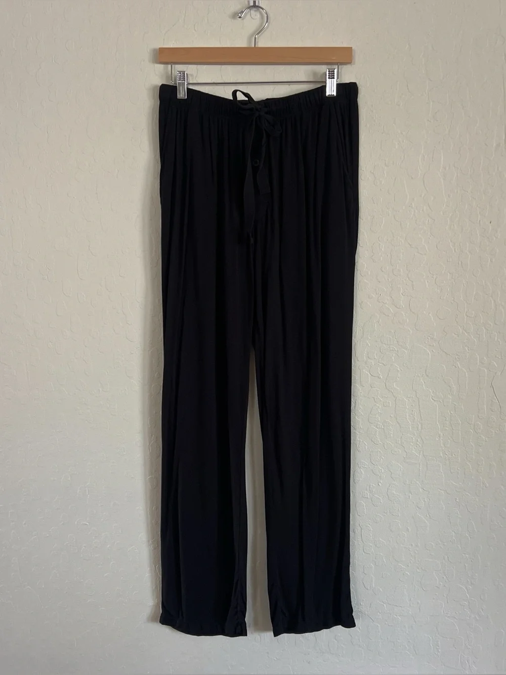 Bundle of 2 Bamboo Soft Stretch Jersey Pull On Elastic Waist Pajama Pants Large