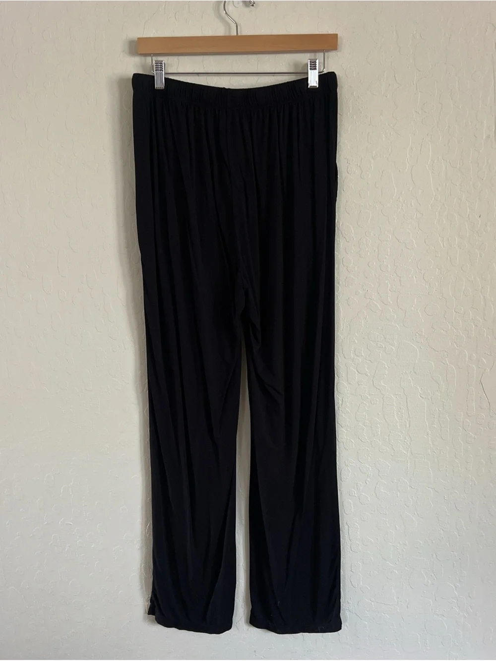 Bundle of 2 Bamboo Soft Stretch Jersey Pull On Elastic Waist Pajama Pants Large