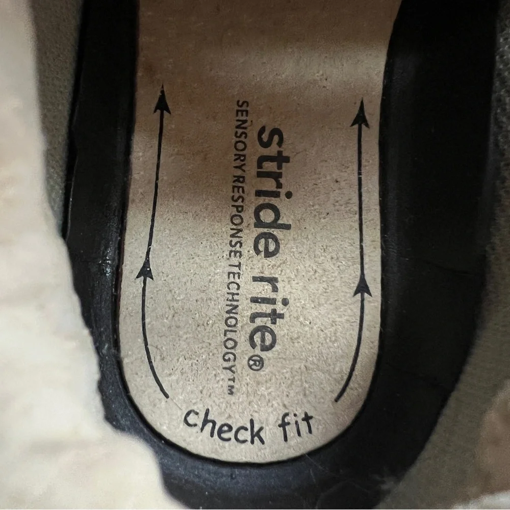 Stride Rite SRT Pierce Boys Brown Leather Shoes Size 4.5 Wide baby first walker