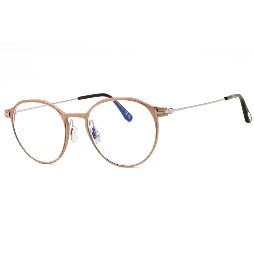 NWT Tom Ford FT5866 Matte Light Round 52mm Eyeglasses