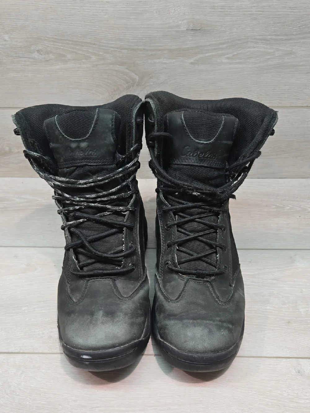 Cabelas Men's 81-8561 Black Tactical Lace-Up Boots Sneakers High Top Shoes 9.5D