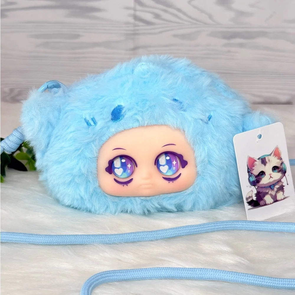 Blue Plush Shoulder‎ Bag