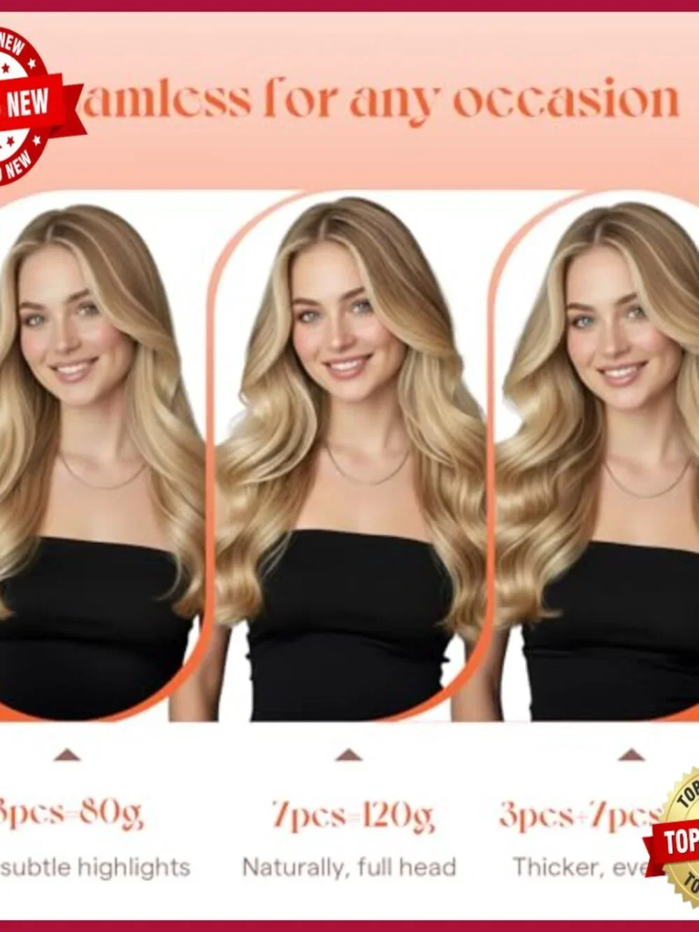 20 Inch Clip In Human Hair Extensions 120g Remy Hair for Volume Length