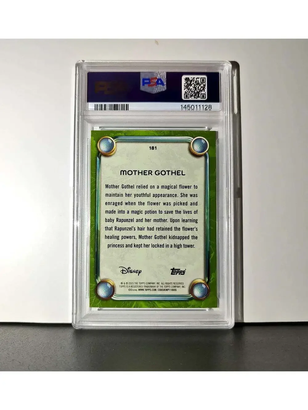 Mother Gothel 2025 Topps Disney Wonder #181 Card Tangled PSA 8