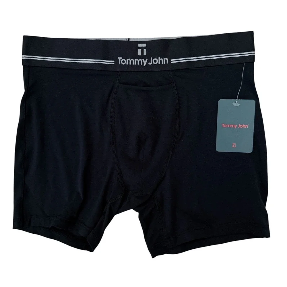 Tommy John Mens Size Medium Black Apollo Trunk Boxer Briefs 4