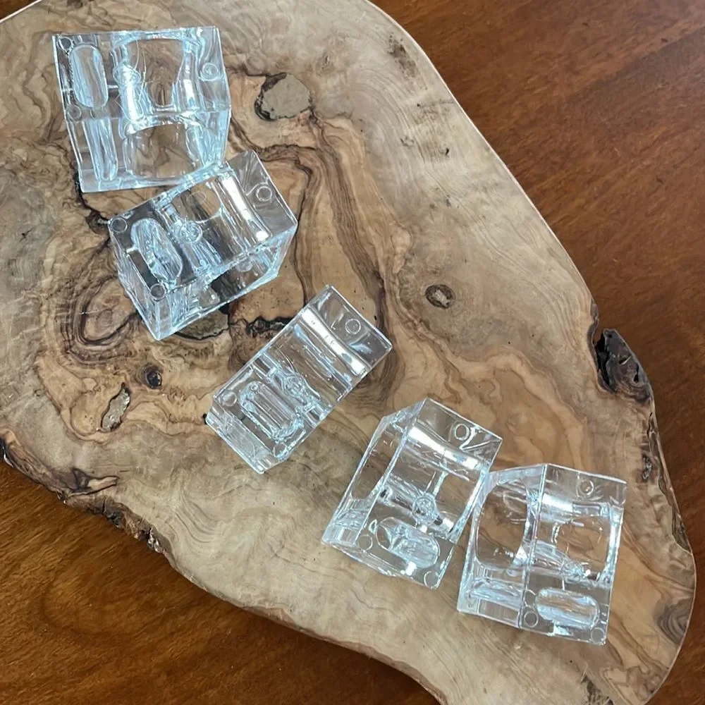 Set of 5 Acrylic Bud Vase Napkin Rings