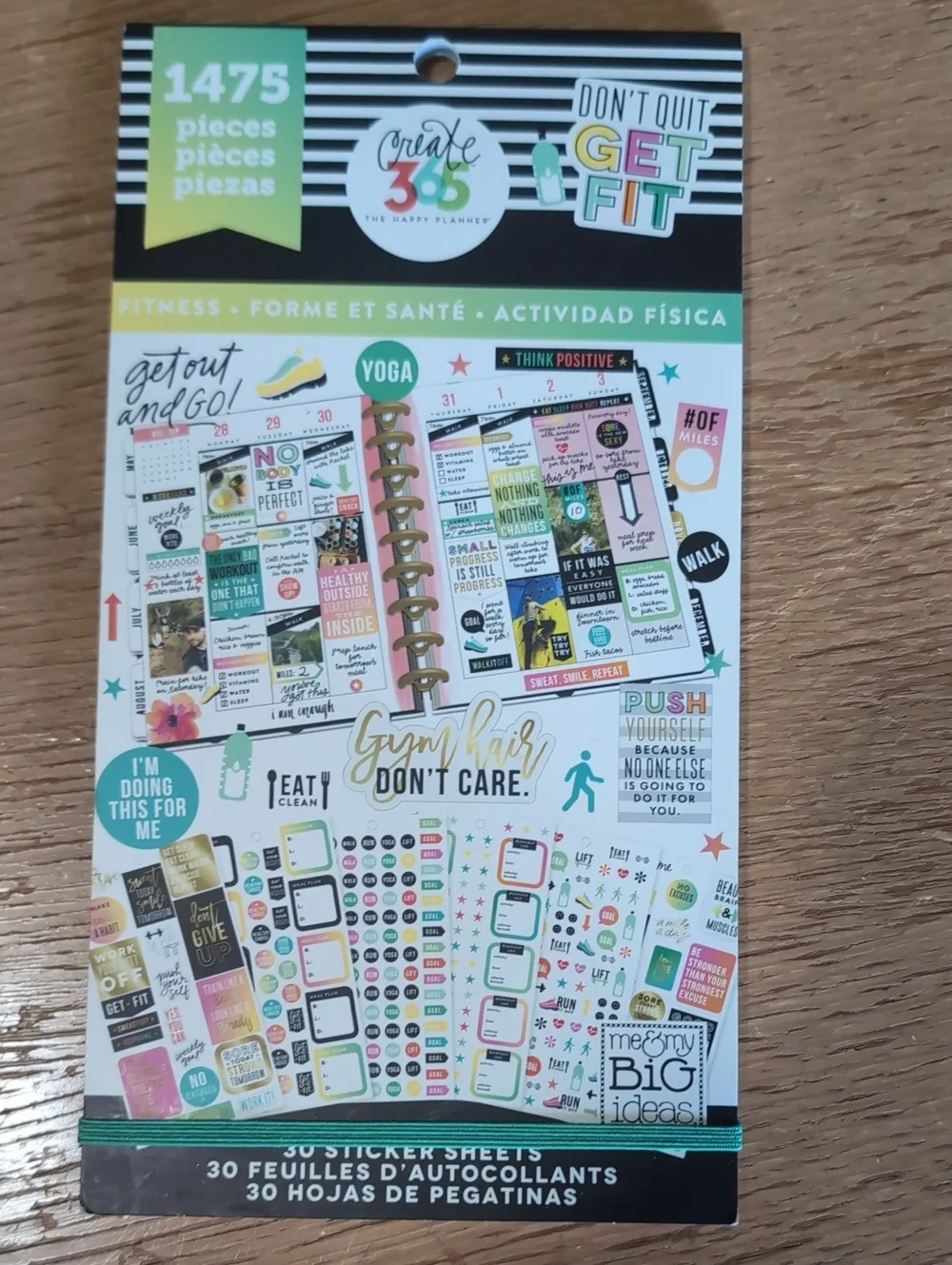The Happy Planner Fitness Sticker Pack - Green, Teal, Pink, Black