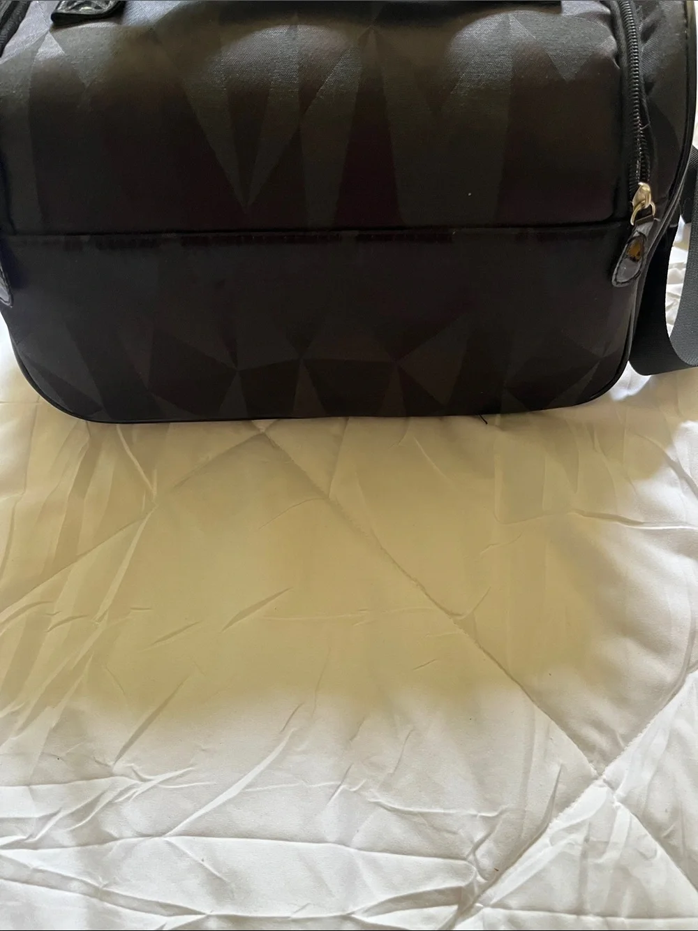 Modella Black Cosmetics Bag Lots of Makeup pockets Size L13” D8”