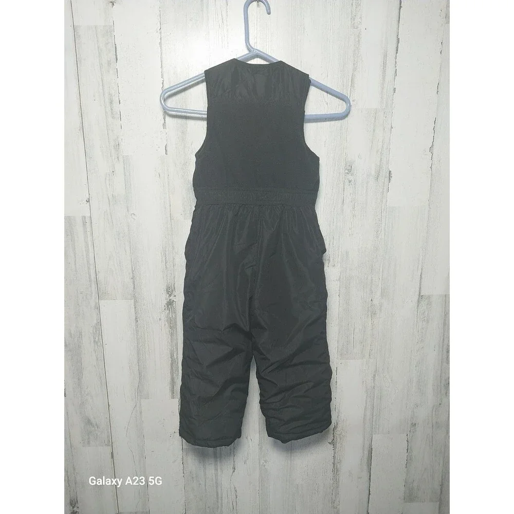 Spyder Boys Size 4T Black Insulated Ski Bib Snow Pants Fleece Snowsuit