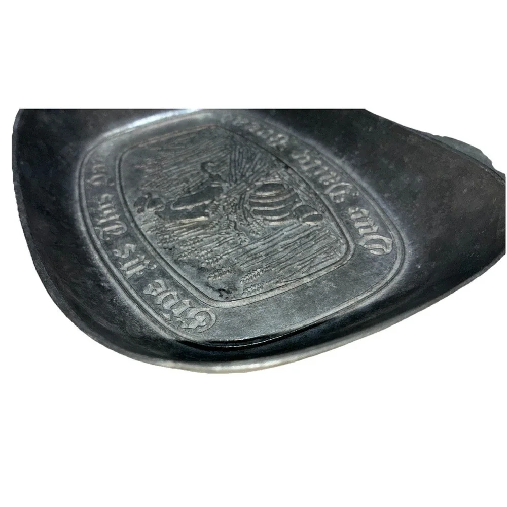 Pewter Bread Tray Give Us This Day Our Daily Bread 8x6