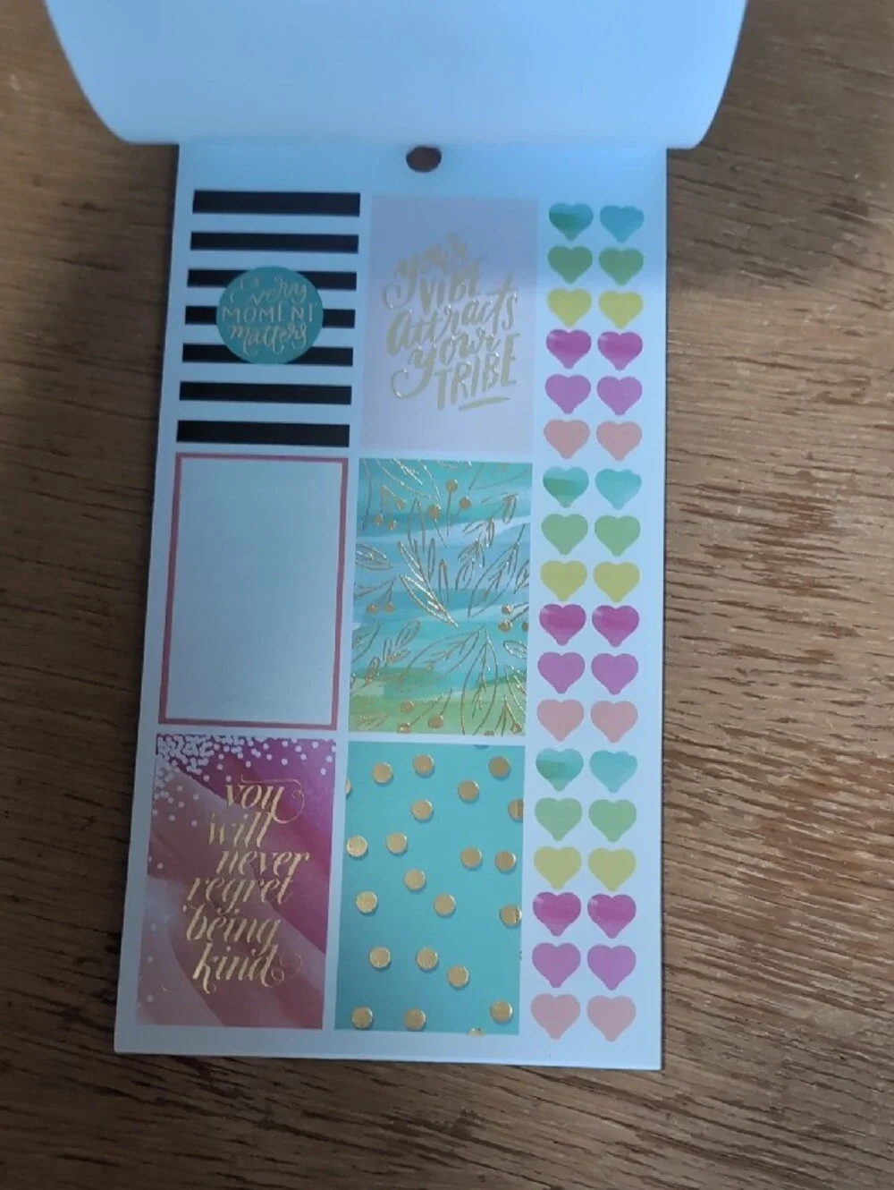 The Happy Planner Watercolor Sticker Set - Pink, Green, Blue, Gold Accents