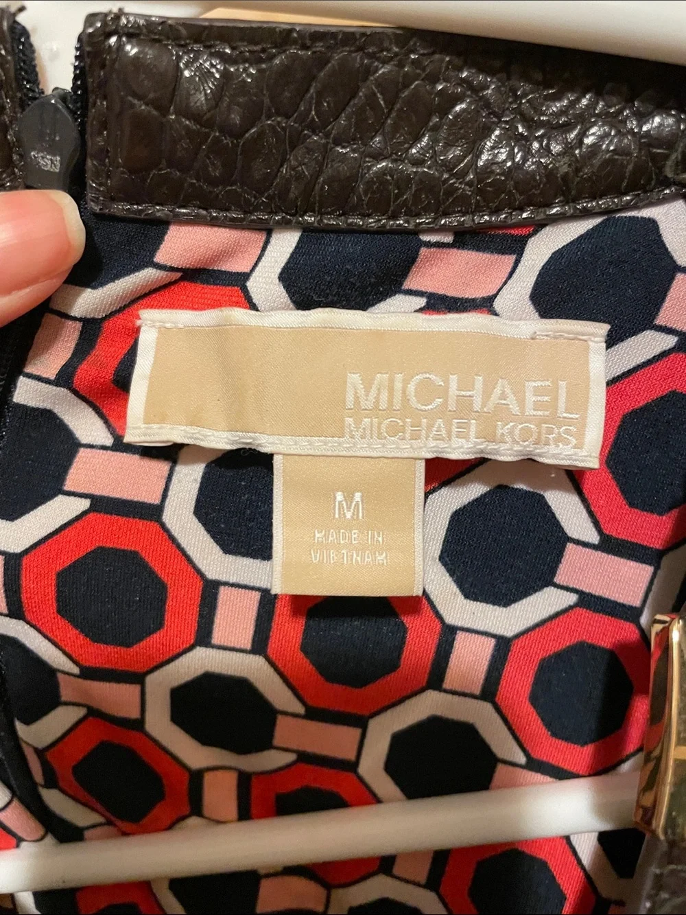 Michael Kors Geometric Halter Dress