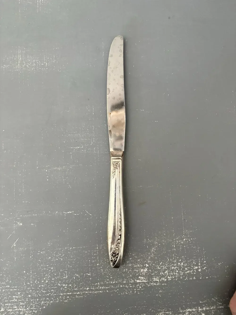 Vintage Wm Rogers Starlight Queen Mary Silverplate Dinner Knife 9”