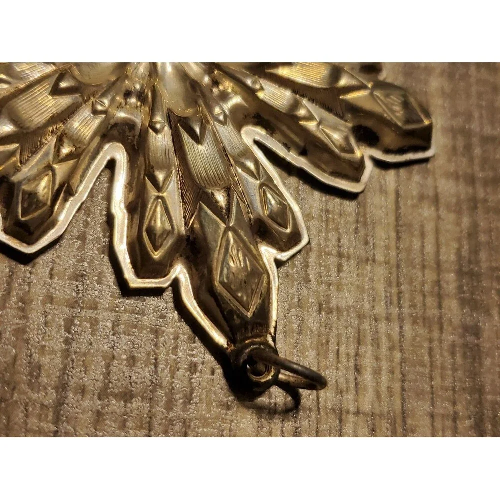 1974 Gorham Sterling Silver Snowflake Christmas Ornament Pendant Hallmarked