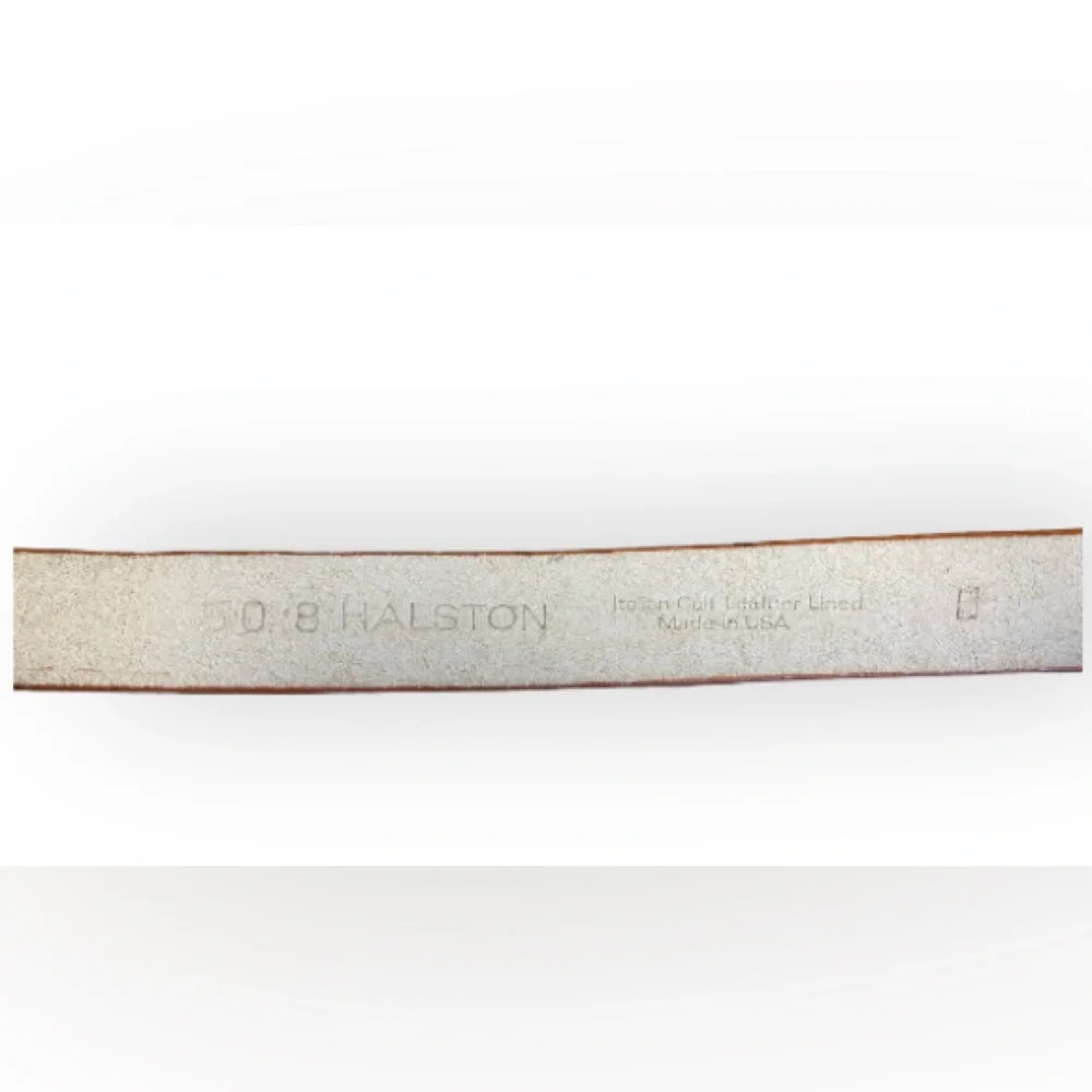 Women's Vintage Halston Italian Calf Leather Lined Belt Made in USA size M