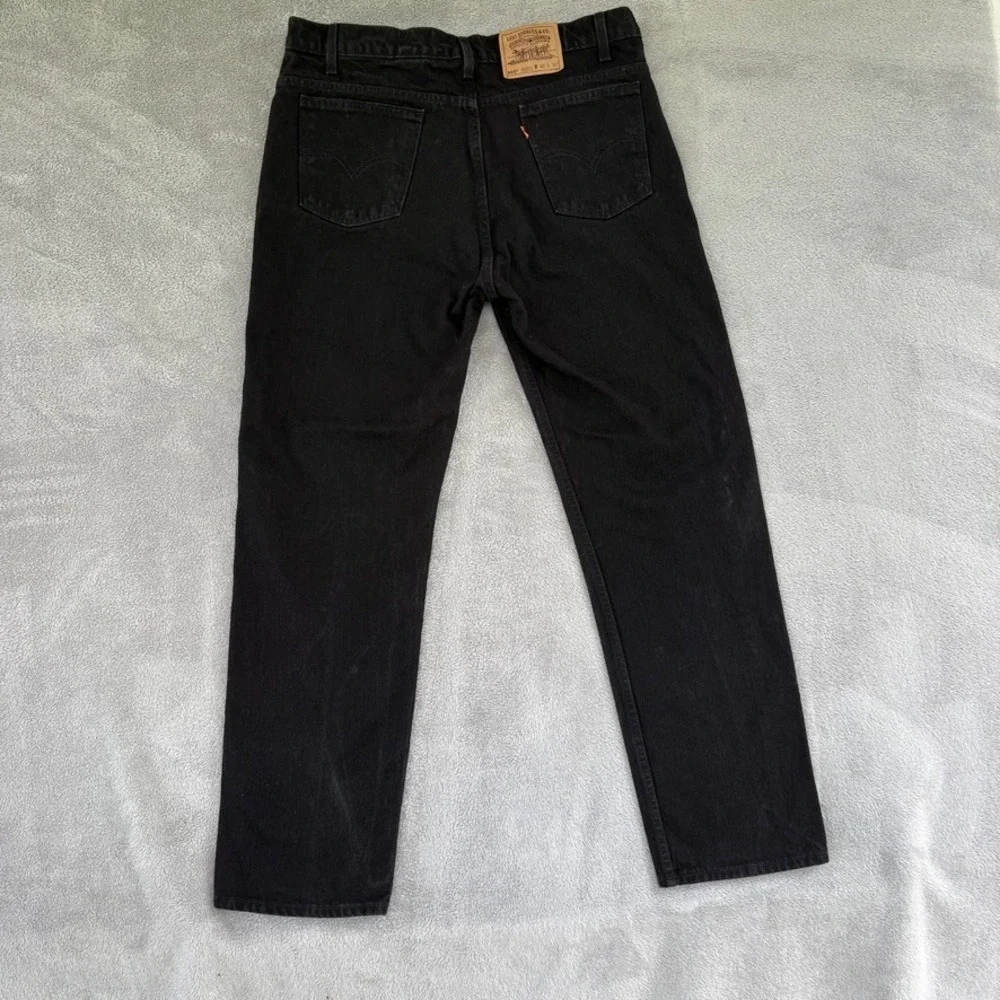 Vintage Levis 505 Jeans Mens 40X32 Black Regular Straight Orange Tab Denim‎ USA