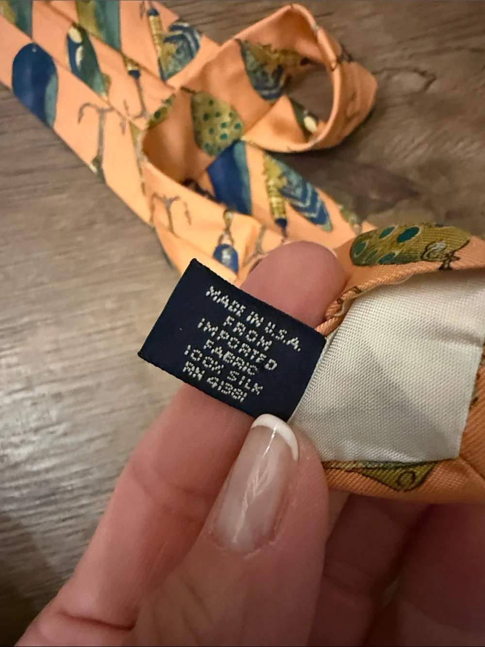Polo Ralph Lauren orange silk