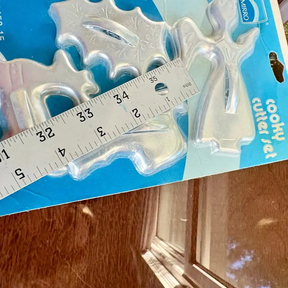 Vintage Mirro Christmas Cookie Cutter Set Sealed 4 Pc Holiday Shapes